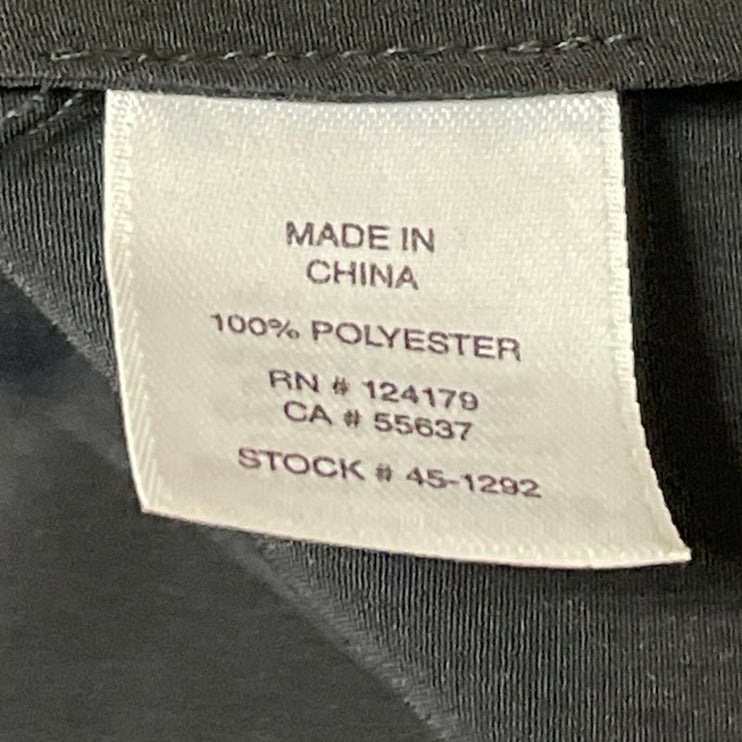 NEW Johnston & Murphy Black Long Sleeve Pocket V Neck Shirt Blouse Top Size S