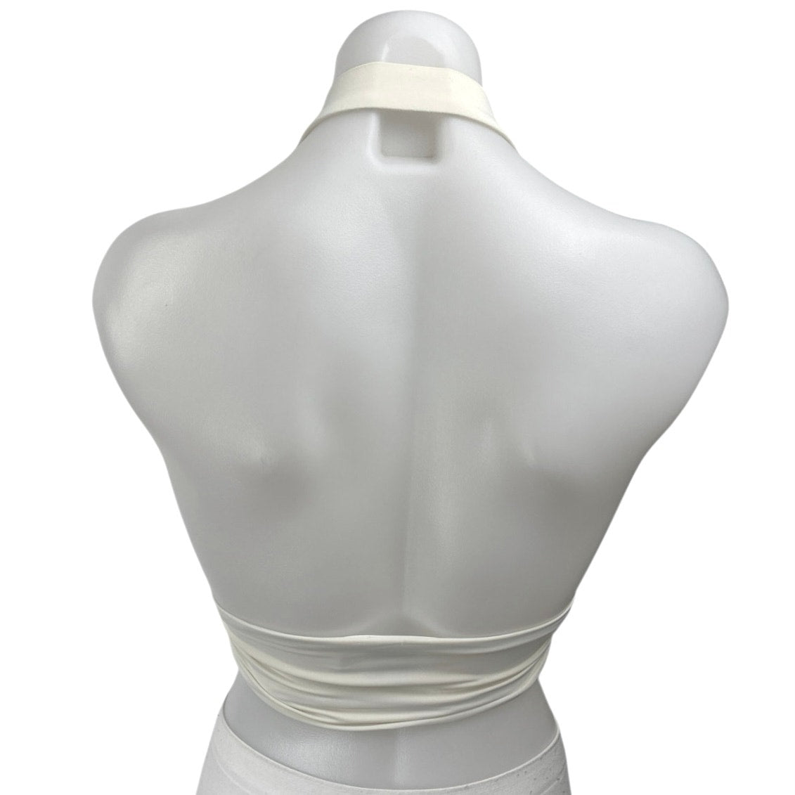 Princess Polly White Halter Sleeveless Plunging V Neck Open Back Crop – Brie