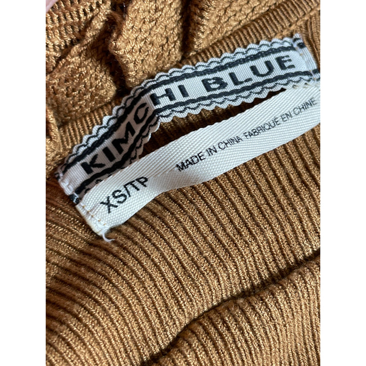 Urban Outfitters Kimchi Blue Callie Ruffle Brown Sleeveless Sweater Tank Top XS
