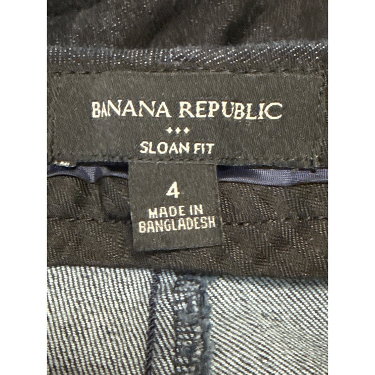 Banana Republic Women's Black Mid Rise Sloan Skinny Tapered Denim Jeans Pants 4