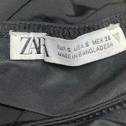 Zara Women's Black Sleeveless Stretch Slim Fit Thong Bodysuit Tank Top Size S
