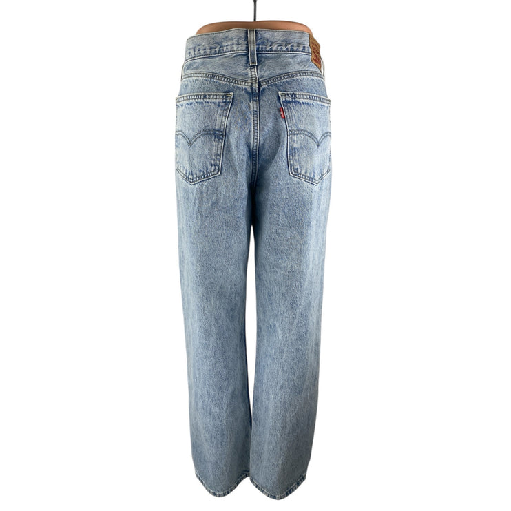 Levi's Low Pro Straight Women's Blue Light Wash High Waist Denim Jeans Pants 30