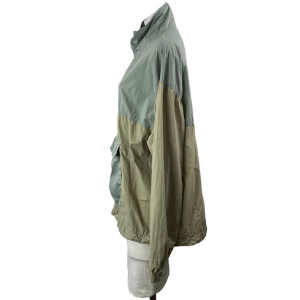 Oak + Fort Women's Green Half Zip Lightweight Hiking Windbreaker Jacket Size M