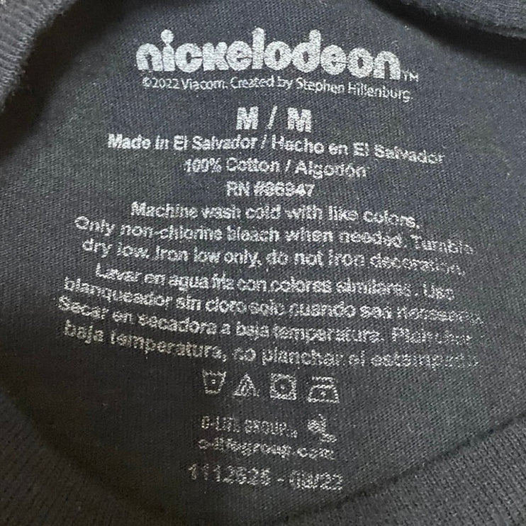 Nickelodeon Spongebob Rockin To The Max Men's Black Graphic Tee T-Shirt Top M