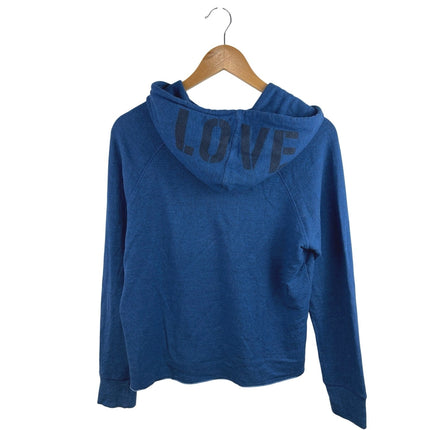 Sundry Women's Blue Knitted Hoodie Hooded Sweatshirt & Sweat Pants Lounge Set 2