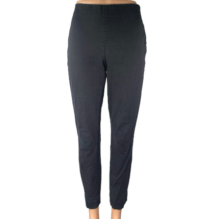 Everlane Women's Black Mid Rise Zip Slim Cotton Skinny Trousers Pants Size 2