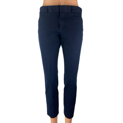 Banana Republic Women's Navy Blue Slim Mid Rise Skinny Chino Trousers Pants Sz 6
