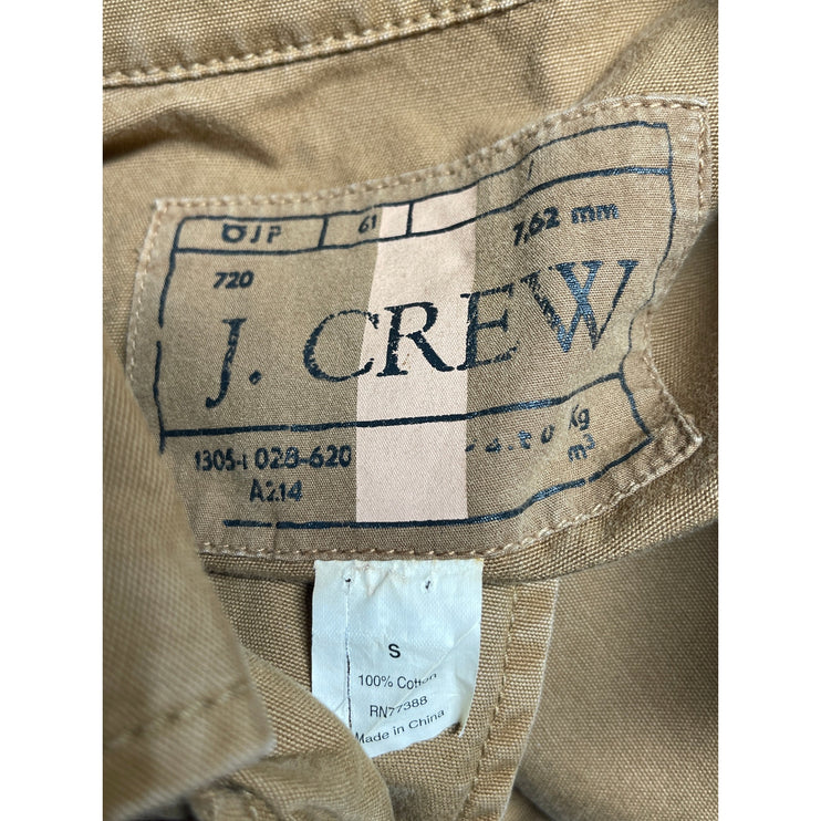 J. Crew Brigadier Women's Tan Khaki Military Army Button Up Utility Jacket Sz S