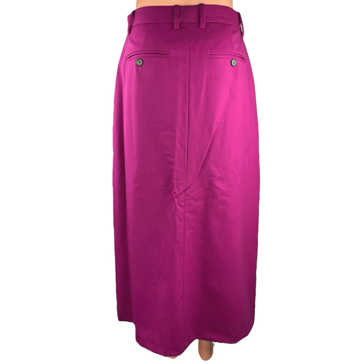 NEW Argent Purple Zipper Pockets Maxi Casual Career Office A-line Skirt Size 0