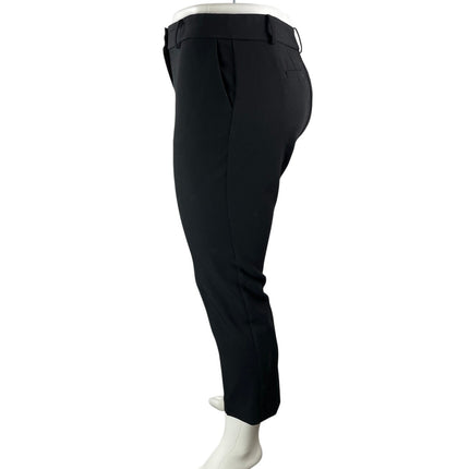 Ann Taylor Women's Black High Waisted Career Cropped Tapered Trousers Pants 14