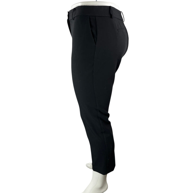 Ann Taylor Women's Black High Waisted Career Cropped Tapered Trousers Pants 14