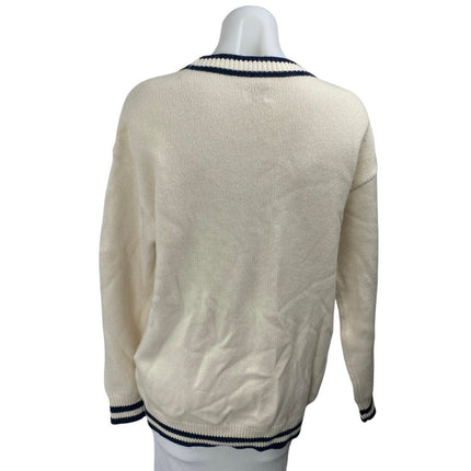 Aritzia Sunday Best Cream V-Neck Button Long Sleeve Knit Cardigan Sweater Top XS