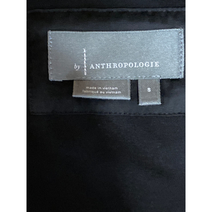 Anthropologie Women's Black Square Neck Long Puff Sleeve Shirt Blouse Top Size S