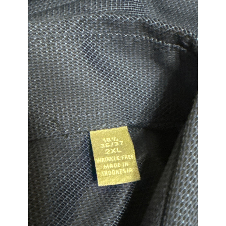 NEW Michael Kors Men's Blue Long Sleeve Button Down Stretch Dress Shirt Top XXL