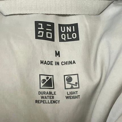 Uniqlo Gray Silver Long Sleeves Hooded Ultra Light Down Parka Coat Jacket Sz M