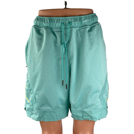 Jordan Women's Teal Blue Standard Fit Drawstring Workout Athletic Shorts Size S
