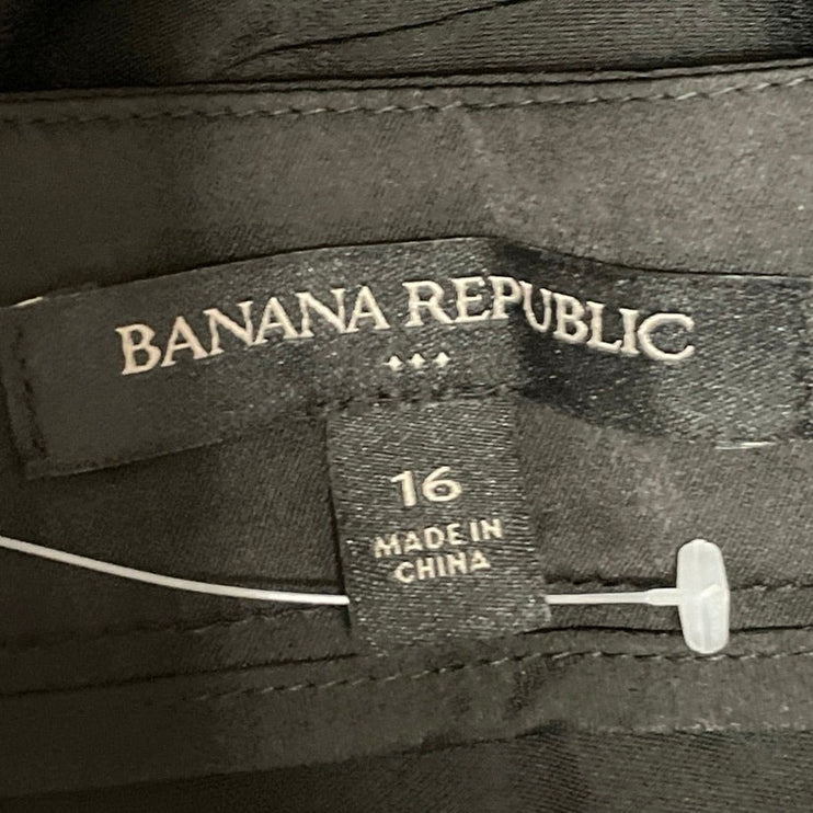 Banana Republic Womens Black Ruffles Slit High Waisted Midi Maxi A-Line Skirt 16