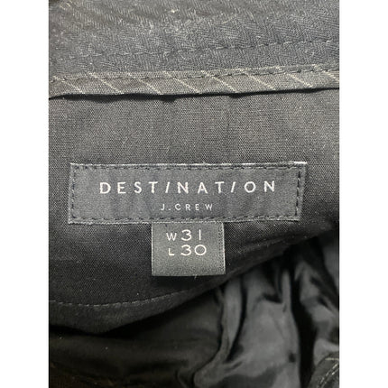 J.Crew Destination Mens Black Stretch Straight Performance Suit  Dress Pants 31