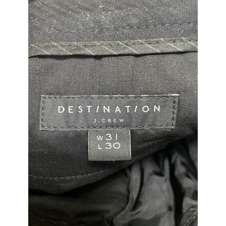 J.Crew Destination Mens Black Stretch Straight Performance Suit  Dress Pants 31