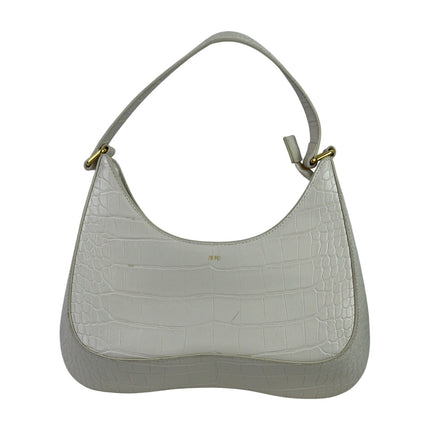 JW PEI Ruby White Croc Embossed Vegan Faux Leather Shoulder Crescent Handbag