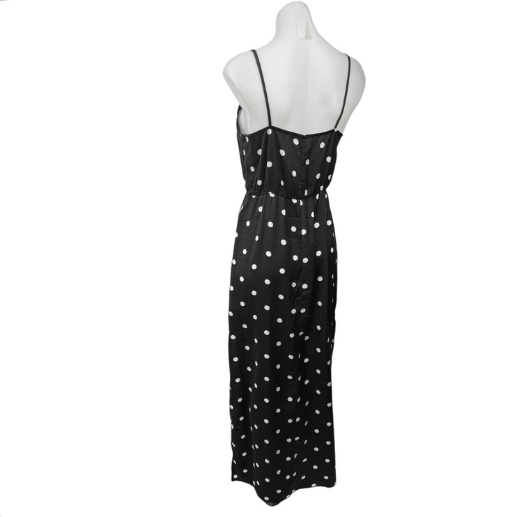 Divided by H&M Black White Polka Dots Sleeveless Sheath Cami Maxi Dress Size S