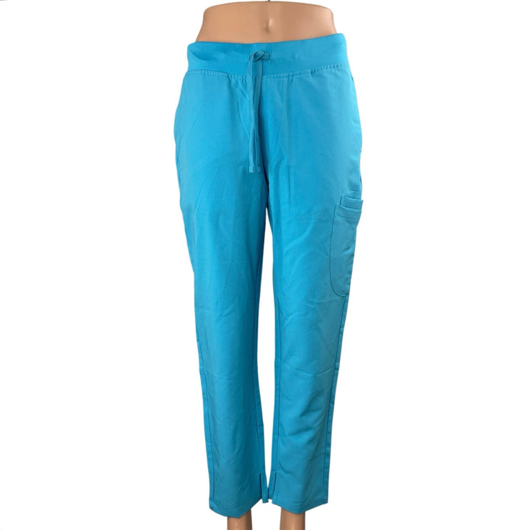 NEW Mandala Women Pacific Blue Slim Straight Nurse Medical Scrub Pants Size SP