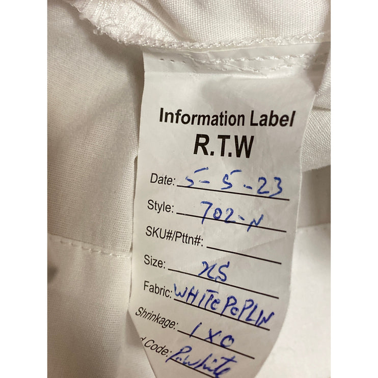 DL1961 White Collared Short Sleeve Button Up Crop Poplin Shirt Blouse Top Sz XS