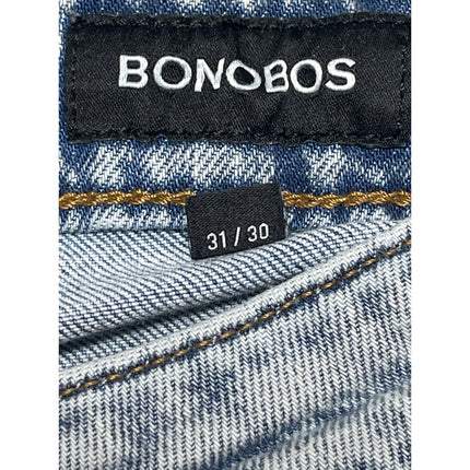 Bonobos Mens Blue Light Wash Mid Rise Tapered Skinny Denim Jeans Pants Size 31