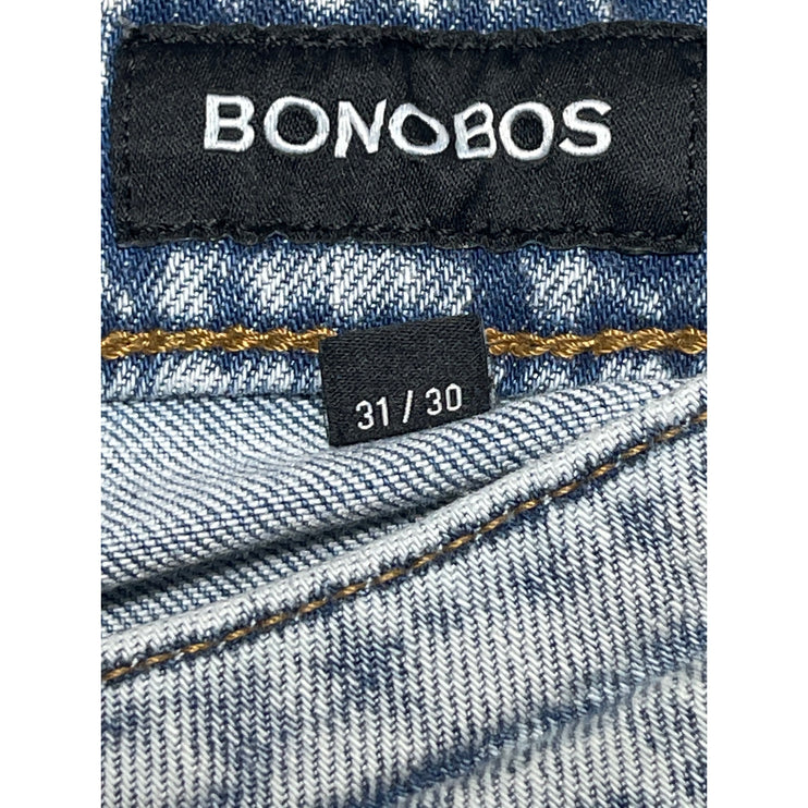 Bonobos Mens Blue Light Wash Mid Rise Tapered Skinny Denim Jeans Pants Size 31