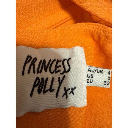 Princess Polly Orange Sleeveless Halter Corset Bustier Cami Crop Top Size 0
