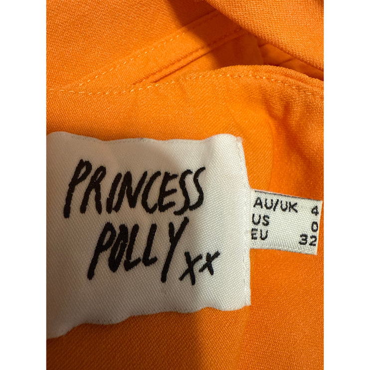 Princess Polly Orange Sleeveless Halter Corset Bustier Cami Crop Top Size 0