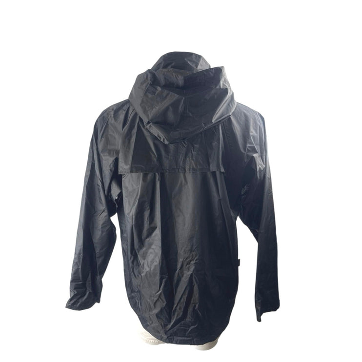 PortWest Men's Black Hoodie Hooded Waterproof Workwear Rain Coat Jacket Size L