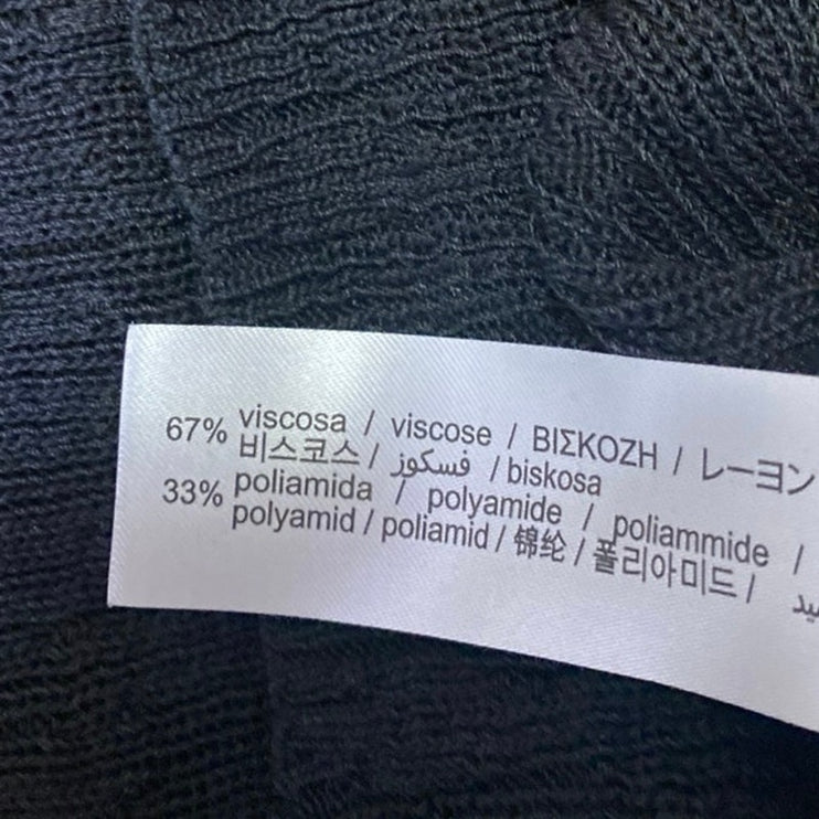 Zara Black Knit Sleeveless Cami Camisole Pullover Tank Bodycon Maxi Dress Size M