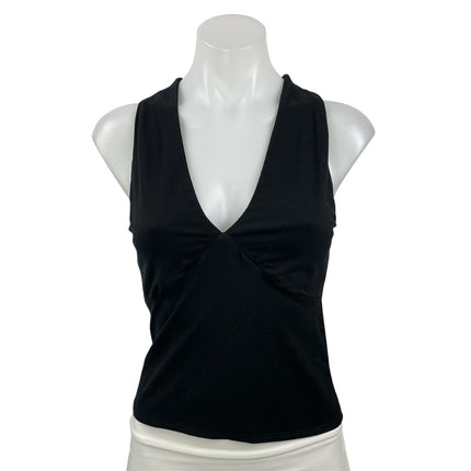 Reformation Women's Black Sleeveless Deep V Neck Camisole Cami Tank Top Size S