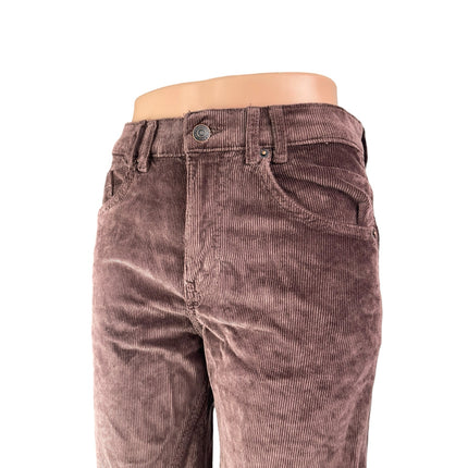 NEW Free People Women's Brown Corduroy High Rise Straight Leg Trousers Pants 26