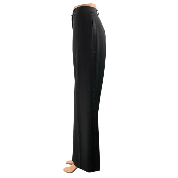 LBT Little Black Tux Women Black High Rise Wide Leg Trousers Dress Pants Size 10