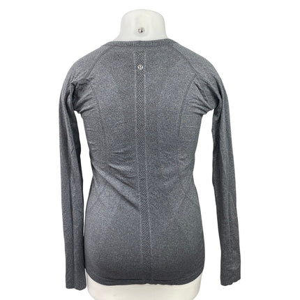 Lululemon Swiftly Tech Gray Long Sleeves Thumbholes Athletic Tee T-shirt Top 10