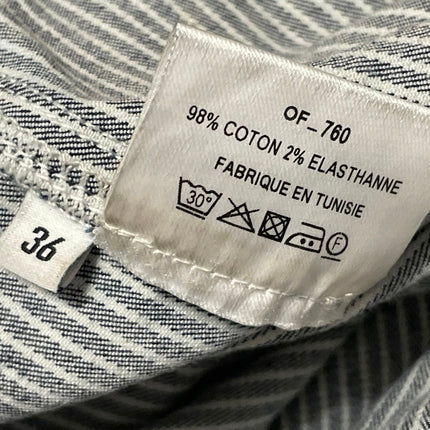 Maison Standards Black White Striped High Waisted Straight Denim Jeans Size 36