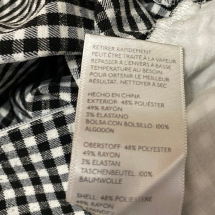 Urban Outfitters Black White Gingham Checkered Pocket A Line Mini Skirt Size S