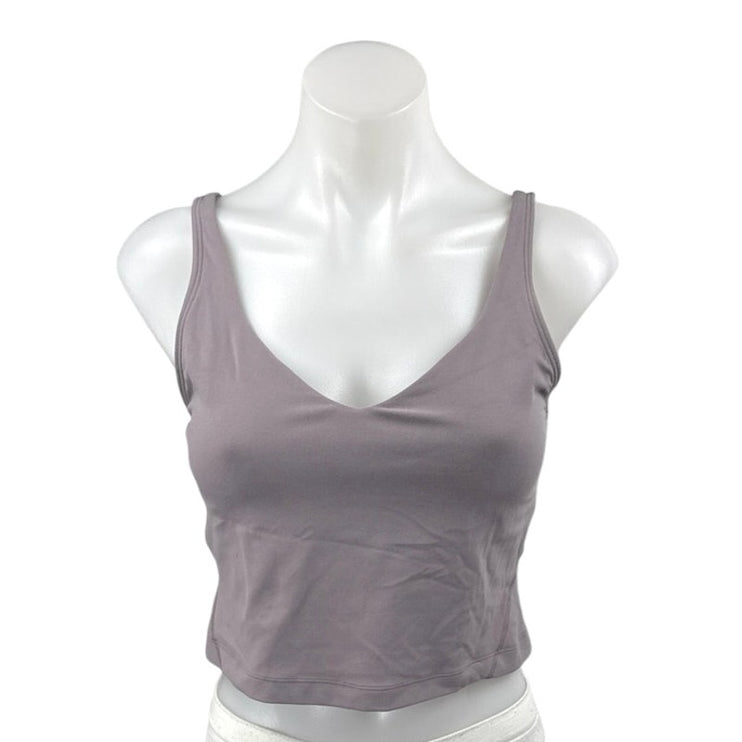 Lululemon Purple Sleeveless V Neck Yoga Workout Athletic Crop Tank Top Size 10
