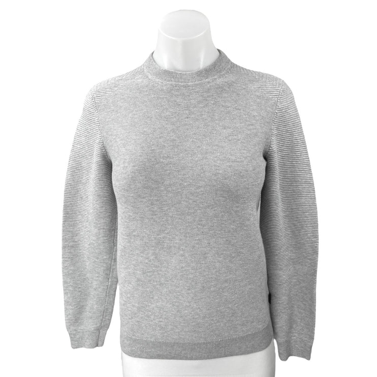 Ted Baker Women's Light Gray Mock Neck Oversized Pullover Sweater Top Size 1