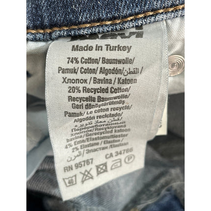 Mavi Molly Women's Blue Embroidered Mid Rise Flared Bootcut Denim Jeans Size 25