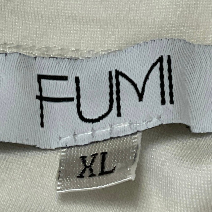 FUMI Women's Cream Mock Neck Sleeveless Bustier Thong Bodysuit Top Size XL