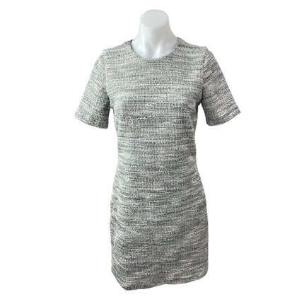 Club Monaco Women's Gray Heather Tweed Short Sleeve Mini Sheath Dress Size M