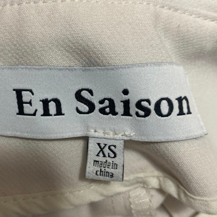 En Saison Women's White High Waisted Pleated Straight Mini Shorts Size XS