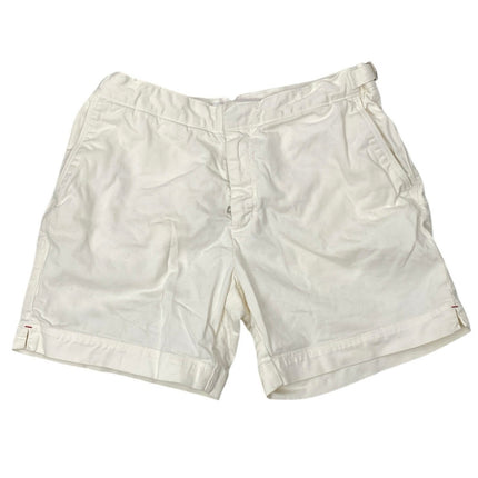 Orlebar Brown Men's White Mid Rise Cuffed Hem Casual Chino Bermuda Shorts Sz 30
