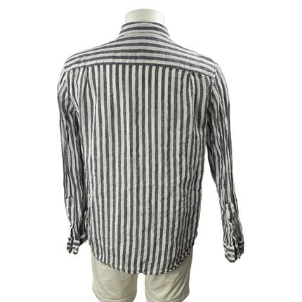 Vineyard Vines Men's Gray 100% Linen Striped Long Sleeve Button Down Shirt Top M