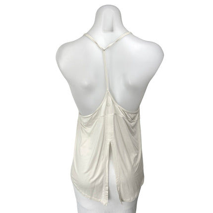 Lululemon Women's White Sleeveless Split Back Workout Athletic Tank Top Size 8