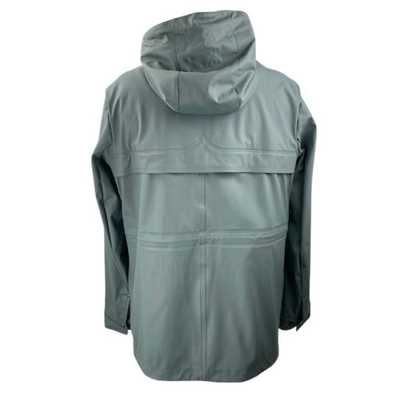 Hunter Women's Olive Green Rubberized Water Repellent Hooded Rain Coat Jacket S