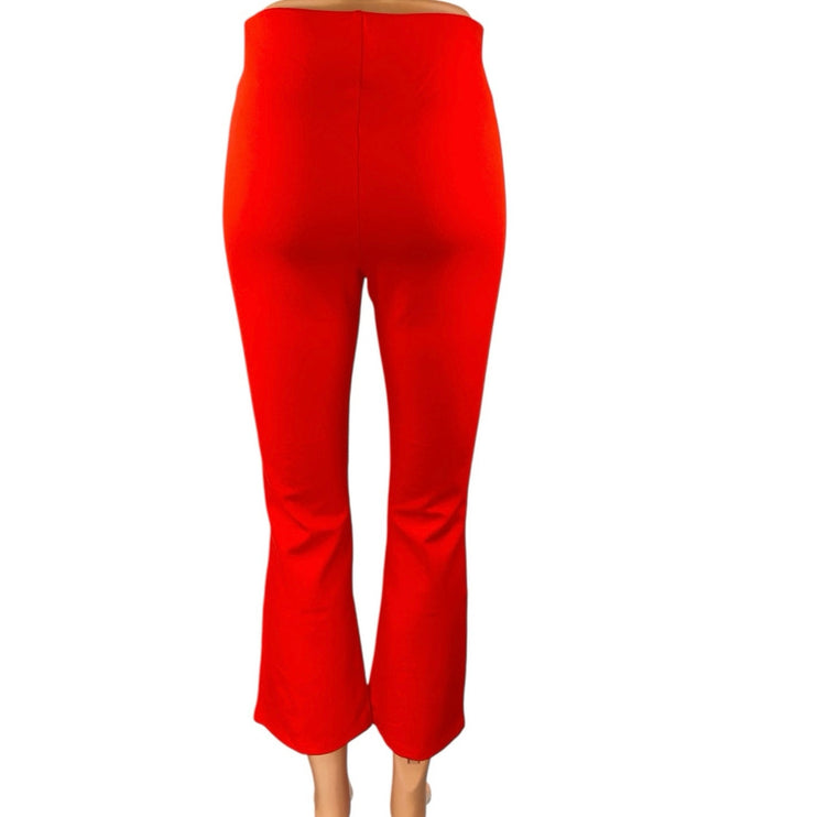 Old Navy Stevie Women's Red High Rise Flared Bootcut Trousers Pants Size XS